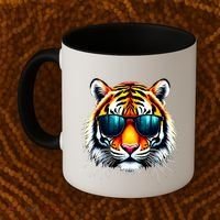 Cool Tiger In Sunglasses Graphic Tigers Coffee Mug thumb 2