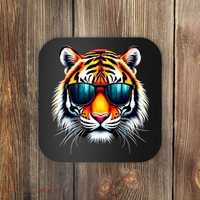 Cool Tiger In Sunglasses Graphic Tigers Coaster