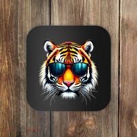 Cool Tiger In Sunglasses Graphic Tigers Coaster thumb 0