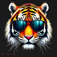 Cool Tiger In Sunglasses Graphic Tigers Women's Hoodie thumb 2