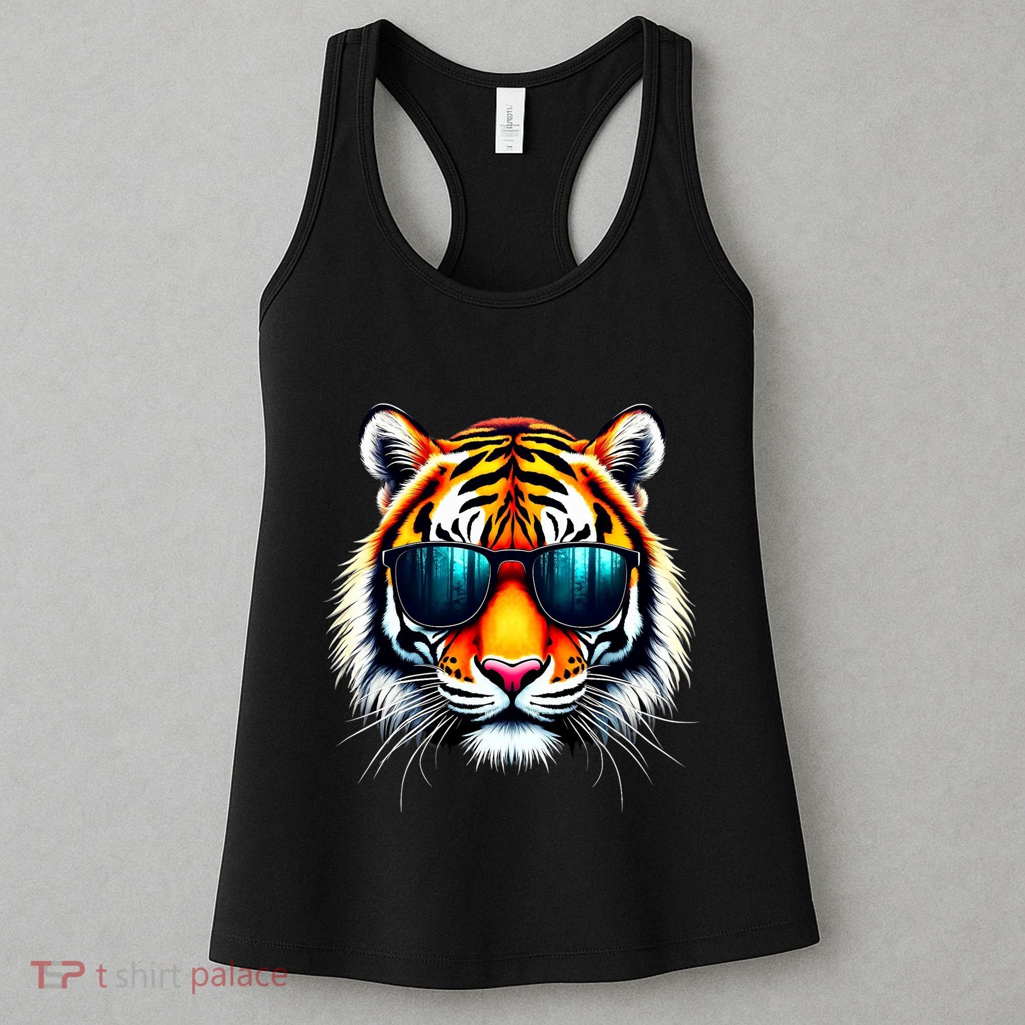 Cool Tiger In Sunglasses Graphic Tigers Women's Tank Top