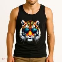Cool Tiger In Sunglasses Graphic Tigers Tank Top thumb 3