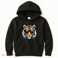 Cool Tiger In Sunglasses Graphic Tigers Kids Hoodie thumb 0