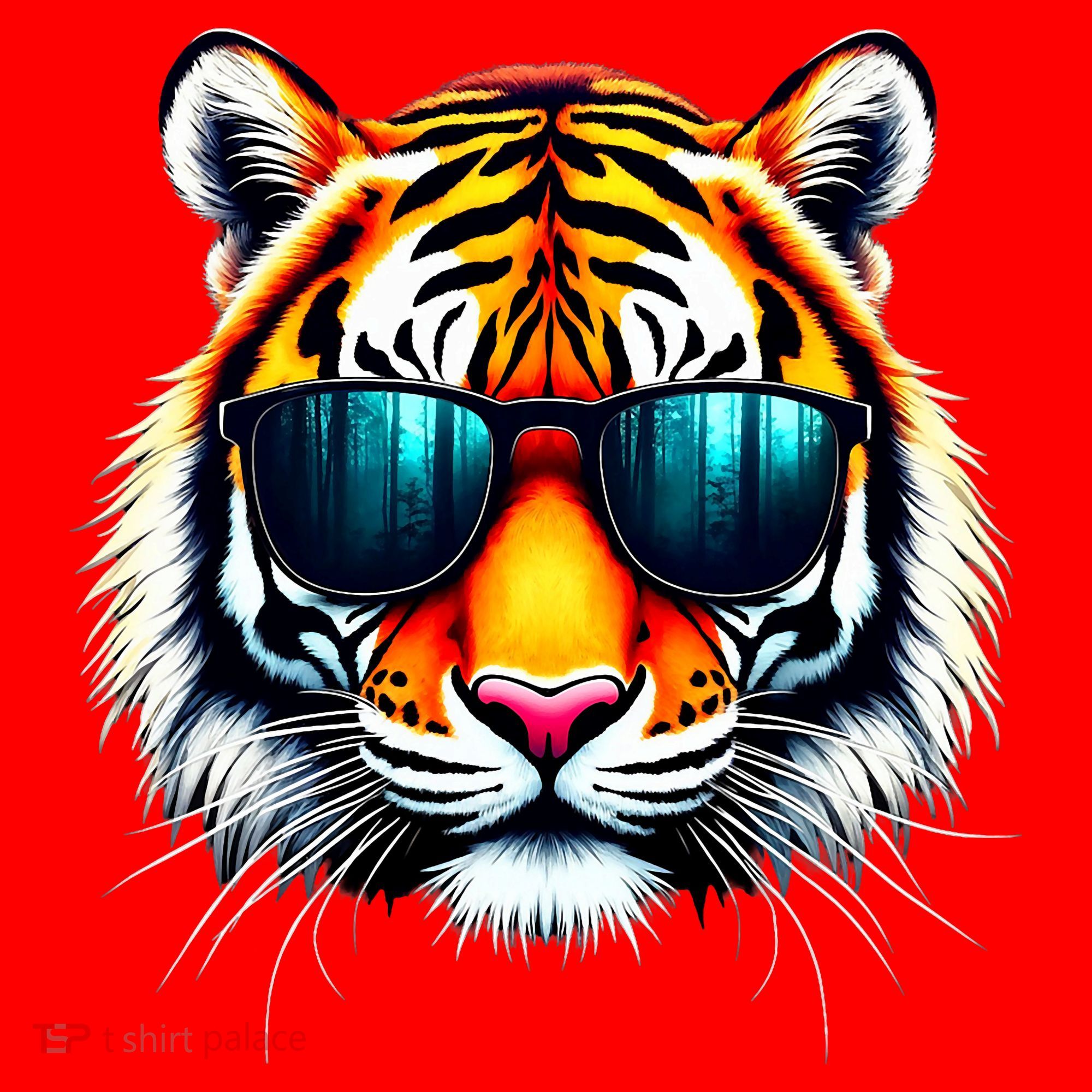Cool Tiger In Sunglasses Graphic Tigers Santa Hat