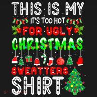 Christmas This Is My It's Too Hot For Ugly Xmas Sweaters Women's Hoodie thumb 2