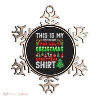 Christmas This Is My It's Too Hot For Ugly Xmas Sweaters Ornament thumb 0