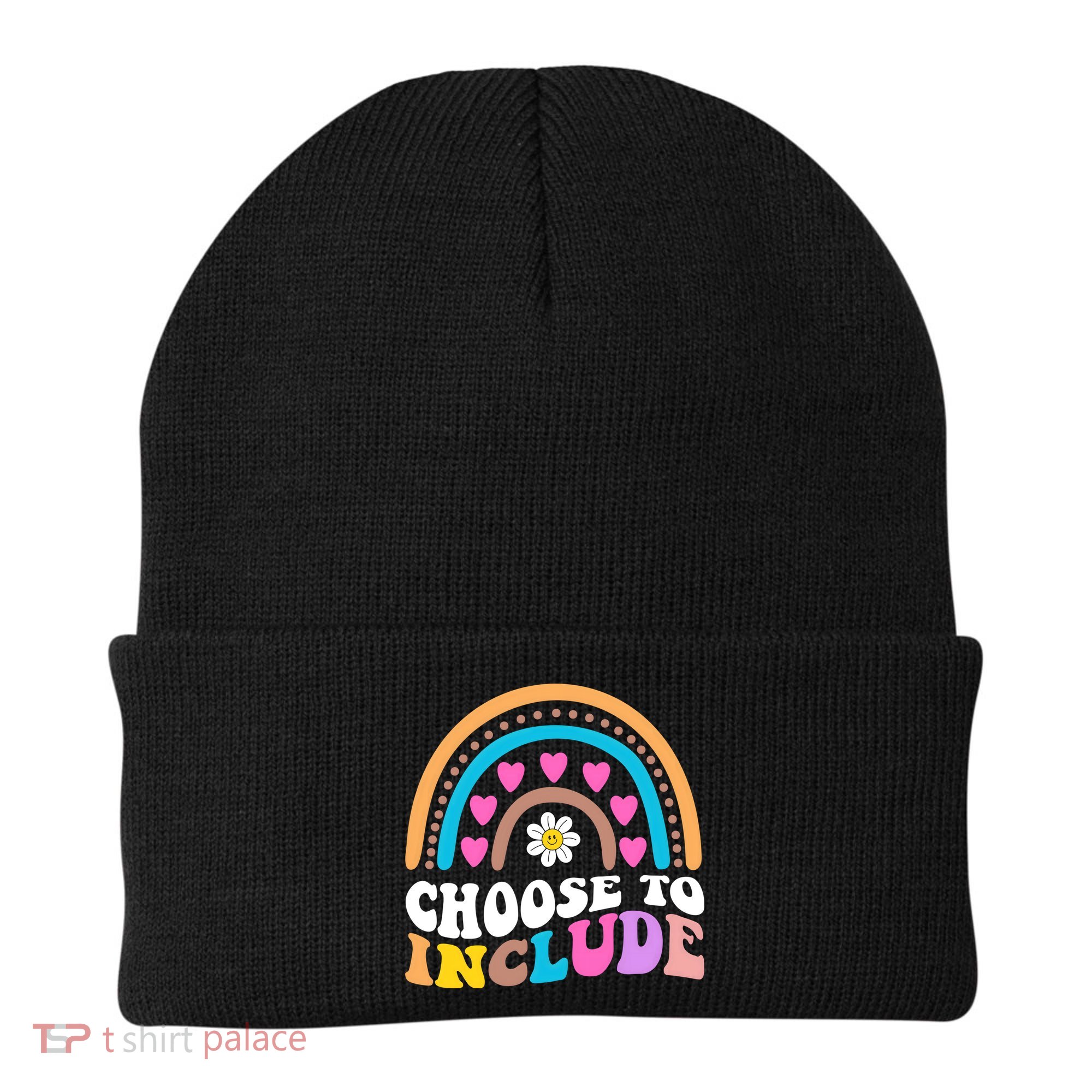 Choose To Include Colorful Rainbow Beanie