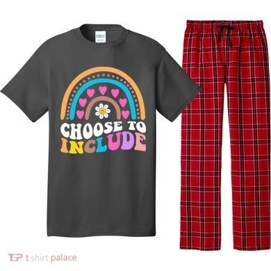 Choose To Include Colorful Rainbow Pajama Set
