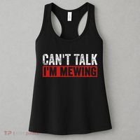 Can't Talk I'm Mewing Funny Quote Women's Tank Top thumb 3