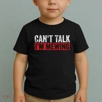 Can't Talk I'm Mewing Funny Quote Toddler T-Shirt thumb 2