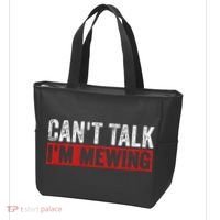 Can't Talk I'm Mewing Funny Quote Tote Bag thumb 3