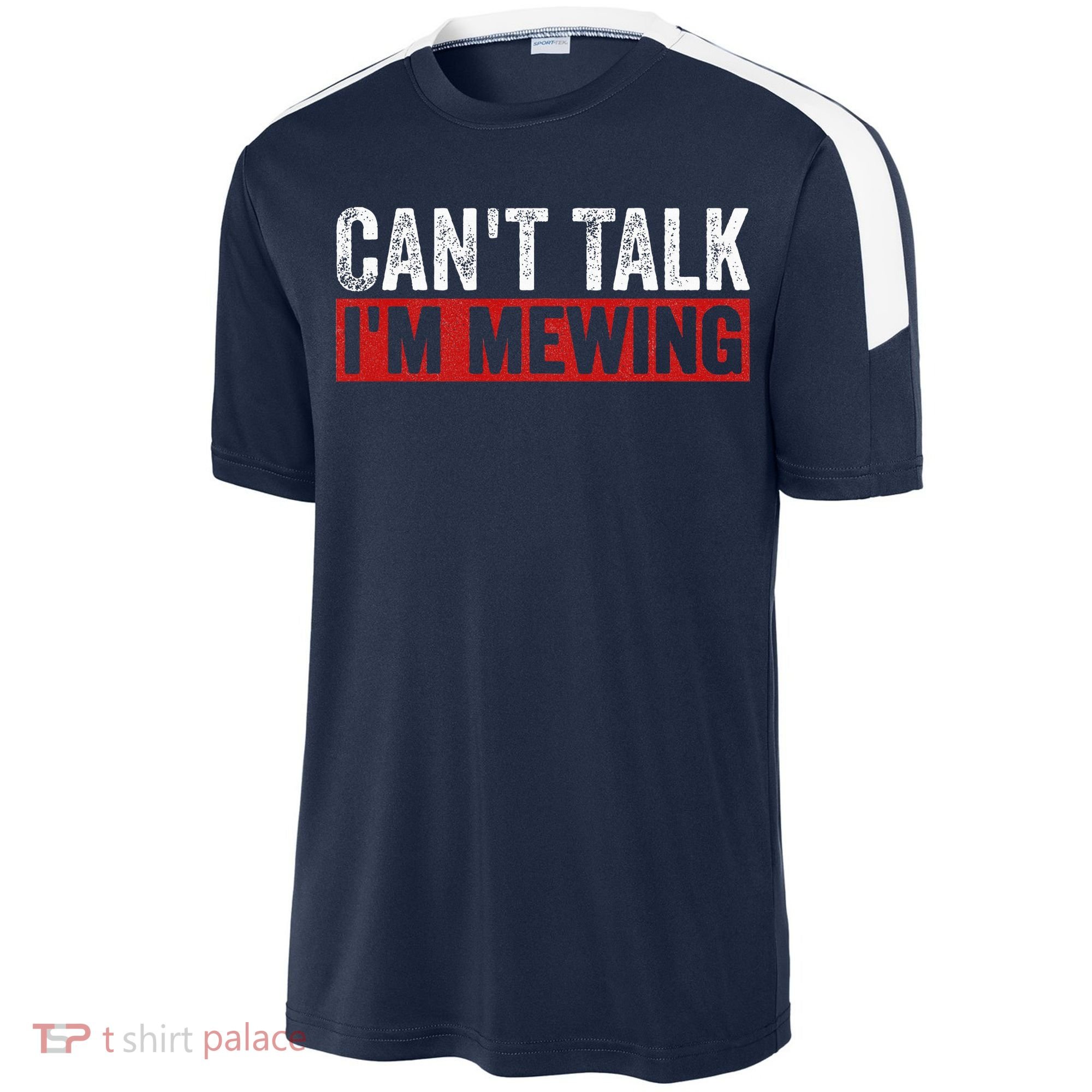 Can't Talk I'm Mewing Funny Quote Sport-Tek Competitor United Soccer Jersey