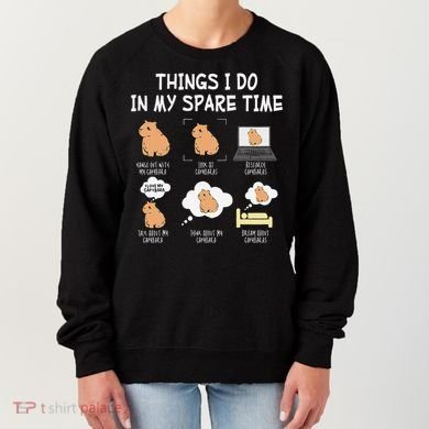 Capybara Things I Do In My Spare Time Funny Capybara Women's Sweatshirt