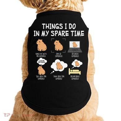 Capybara Things I Do In My Spare Time Funny Capybara Doggie Tank