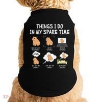 Capybara Things I Do In My Spare Time Funny Capybara Doggie Tank thumb 0
