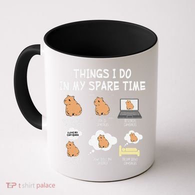 Capybara Things I Do In My Spare Time Funny Capybara Coffee Mug