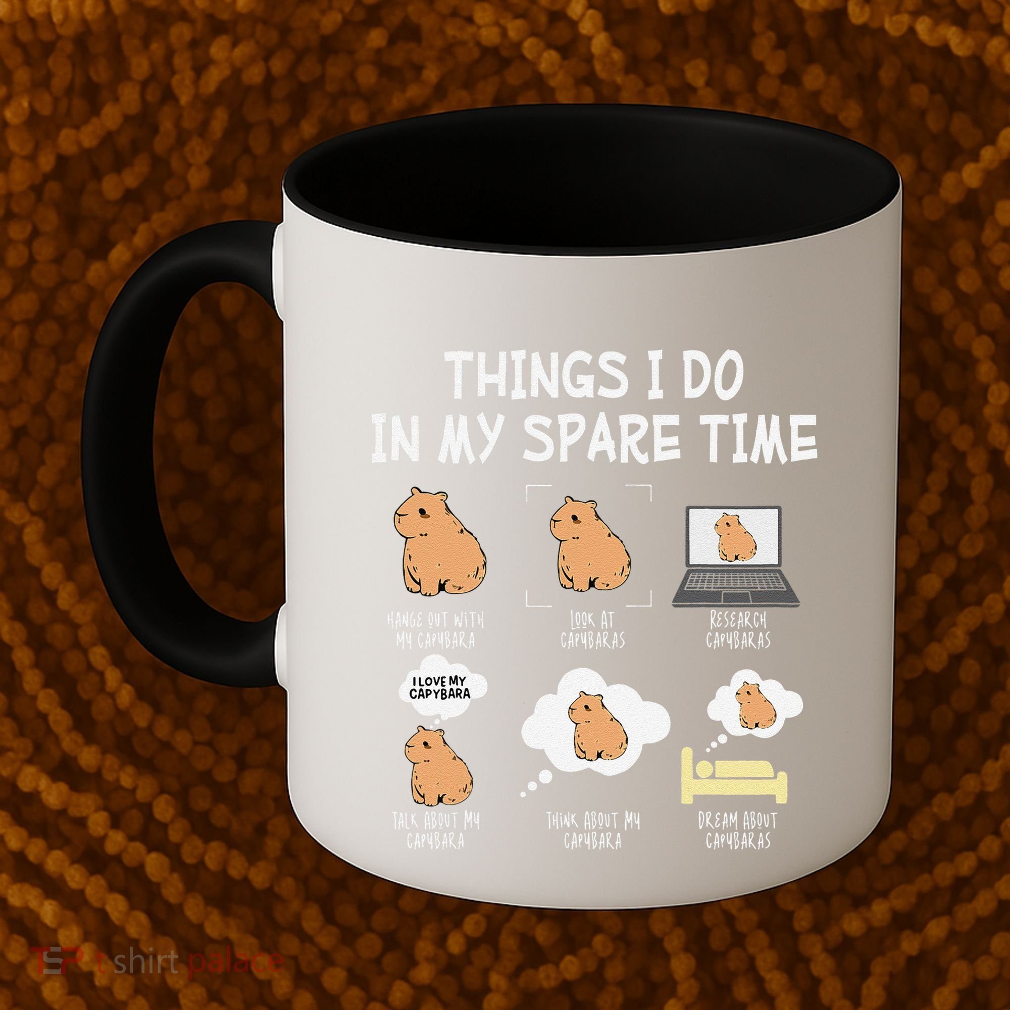 Capybara Things I Do In My Spare Time Funny Capybara Coffee Mug