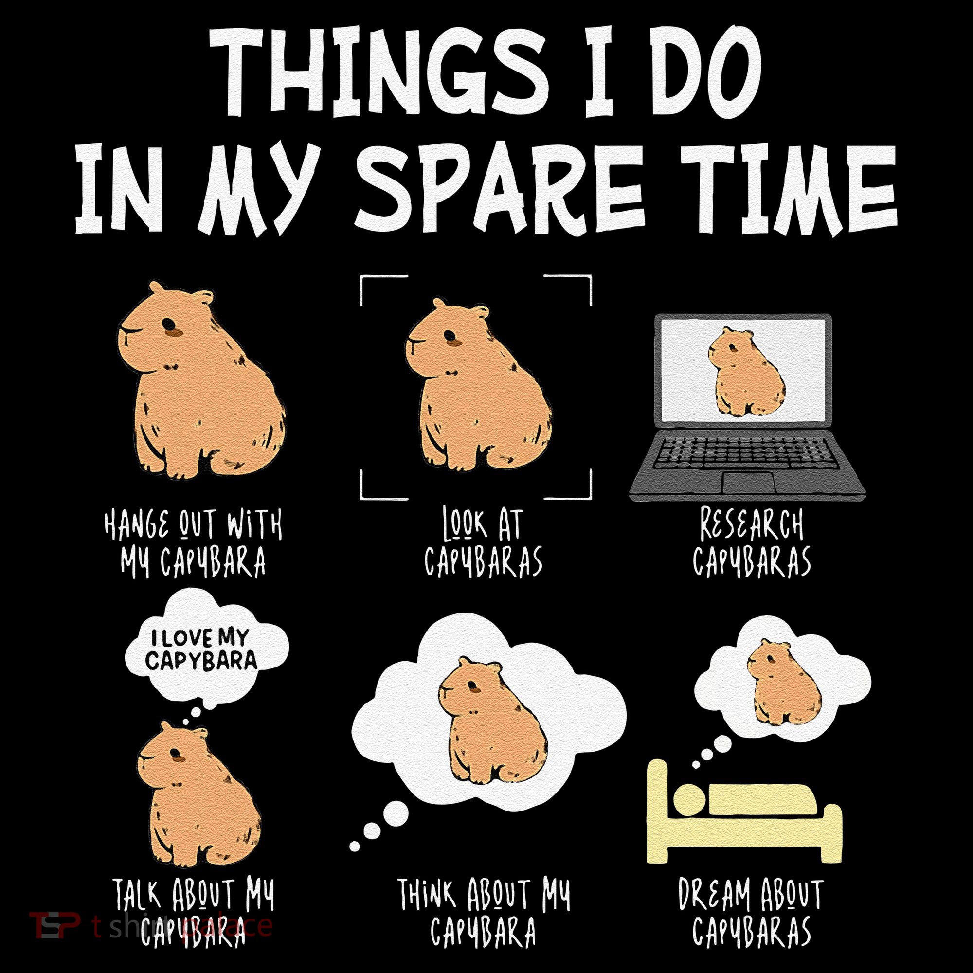 Capybara Things I Do In My Spare Time Funny Capybara Coffee Mug