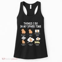 Capybara Things I Do In My Spare Time Funny Capybara Women's Tank Top thumb 0