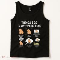 Capybara Things I Do In My Spare Time Funny Capybara Tank Top thumb 2
