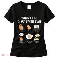 Capybara Things I Do In My Spare Time Funny Capybara Women's T-Shirt thumb 0