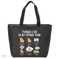 Capybara Things I Do In My Spare Time Funny Capybara Tote Bag thumb 0