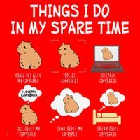 Capybara Things I Do In My Spare Time Funny Capybara Santa Hat thumb 1