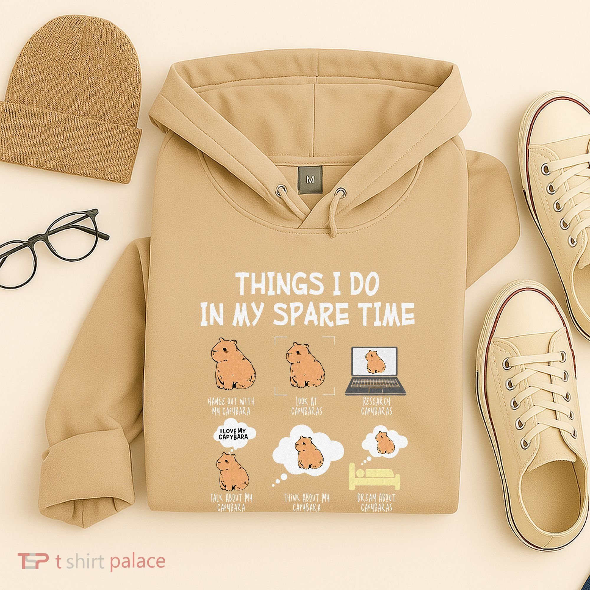 Capybara Things I Do In My Spare Time Funny Capybara Hoodie