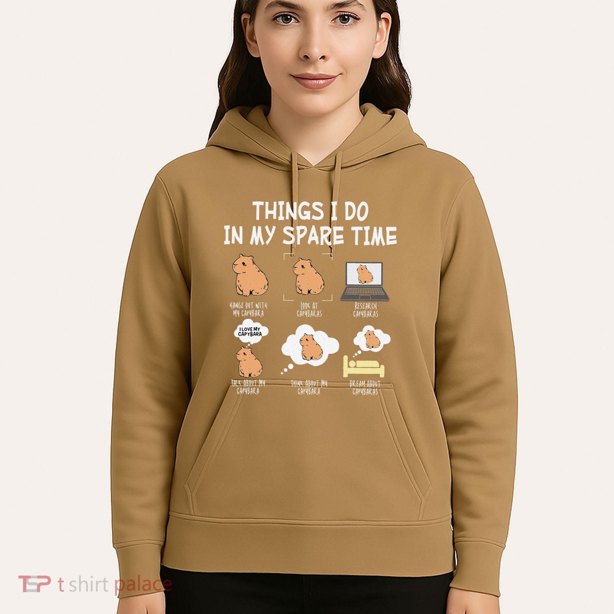 Capybara Things I Do In My Spare Time Funny Capybara Hoodie