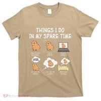 Capybara Things I Do In My Spare Time Funny Capybara T-Shirt thumb 0