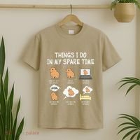 Capybara Things I Do In My Spare Time Funny Capybara T-Shirt thumb 2