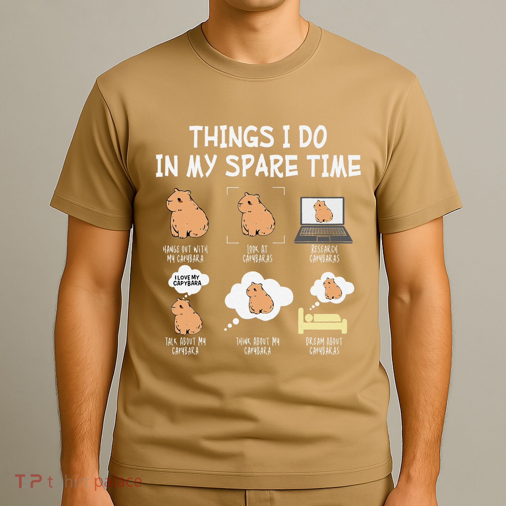 Capybara Things I Do In My Spare Time Funny Capybara T-Shirt