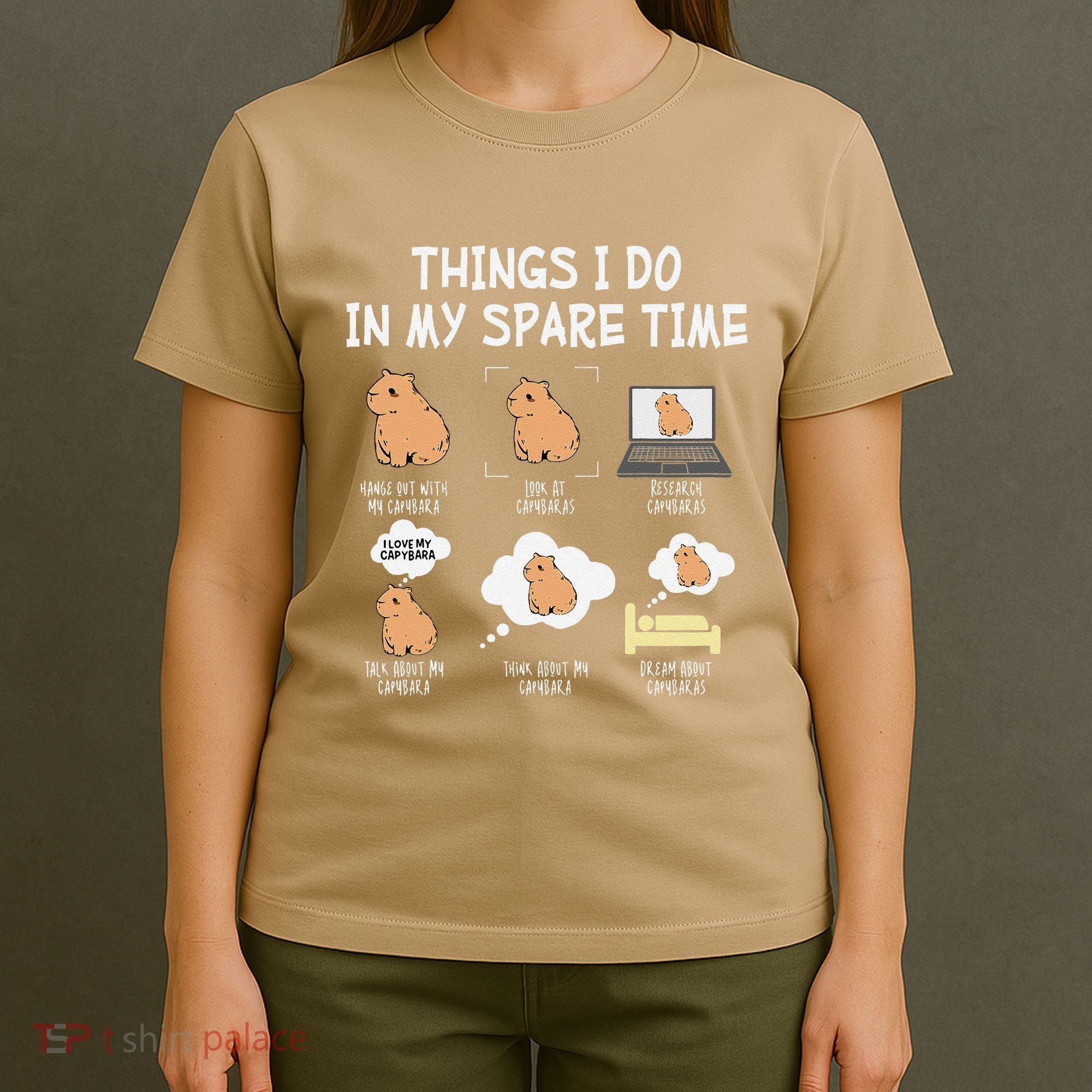 Capybara Things I Do In My Spare Time Funny Capybara T-Shirt