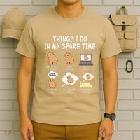 Capybara Things I Do In My Spare Time Funny Capybara T-Shirt thumb 6