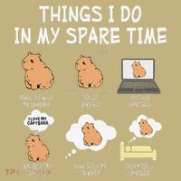 Capybara Things I Do In My Spare Time Funny Capybara Mousepad thumb 1