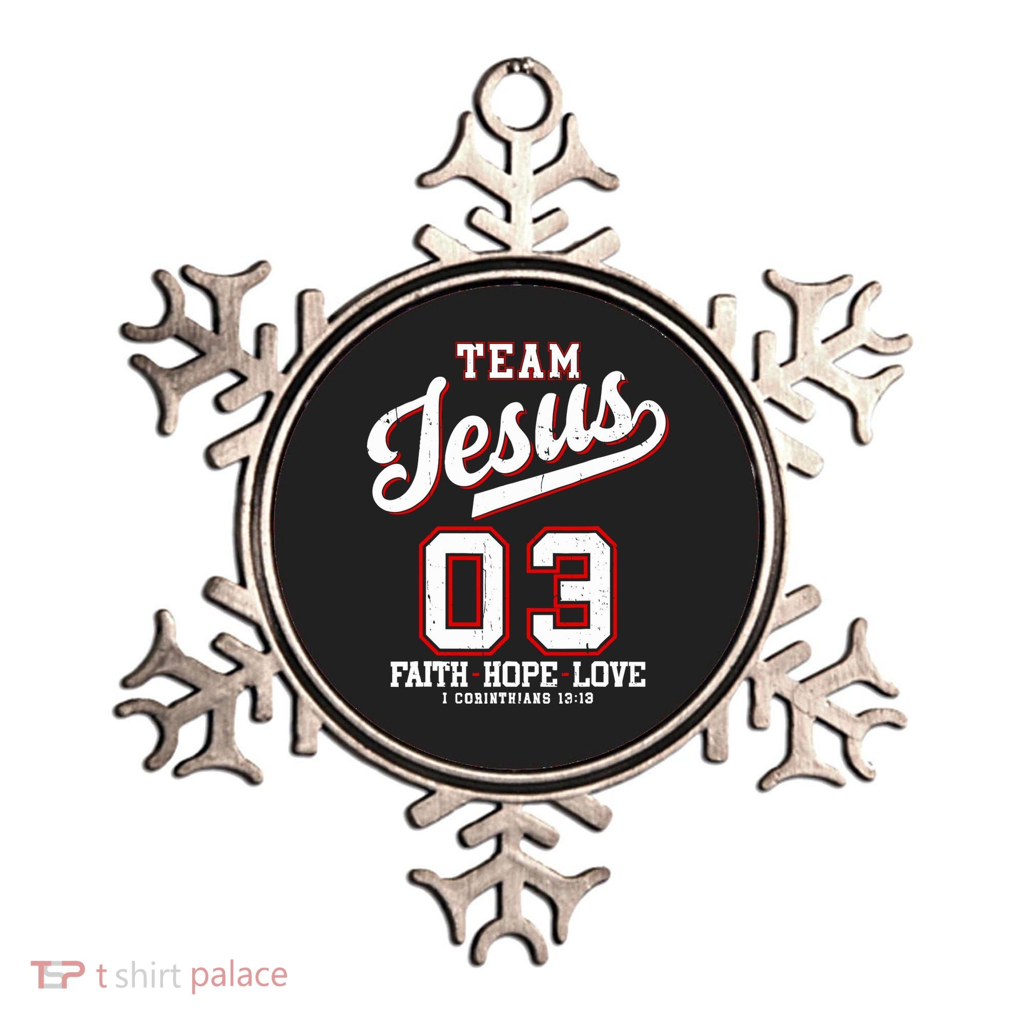 Christian Team Jesus 03 Faith Hope Love Ornament