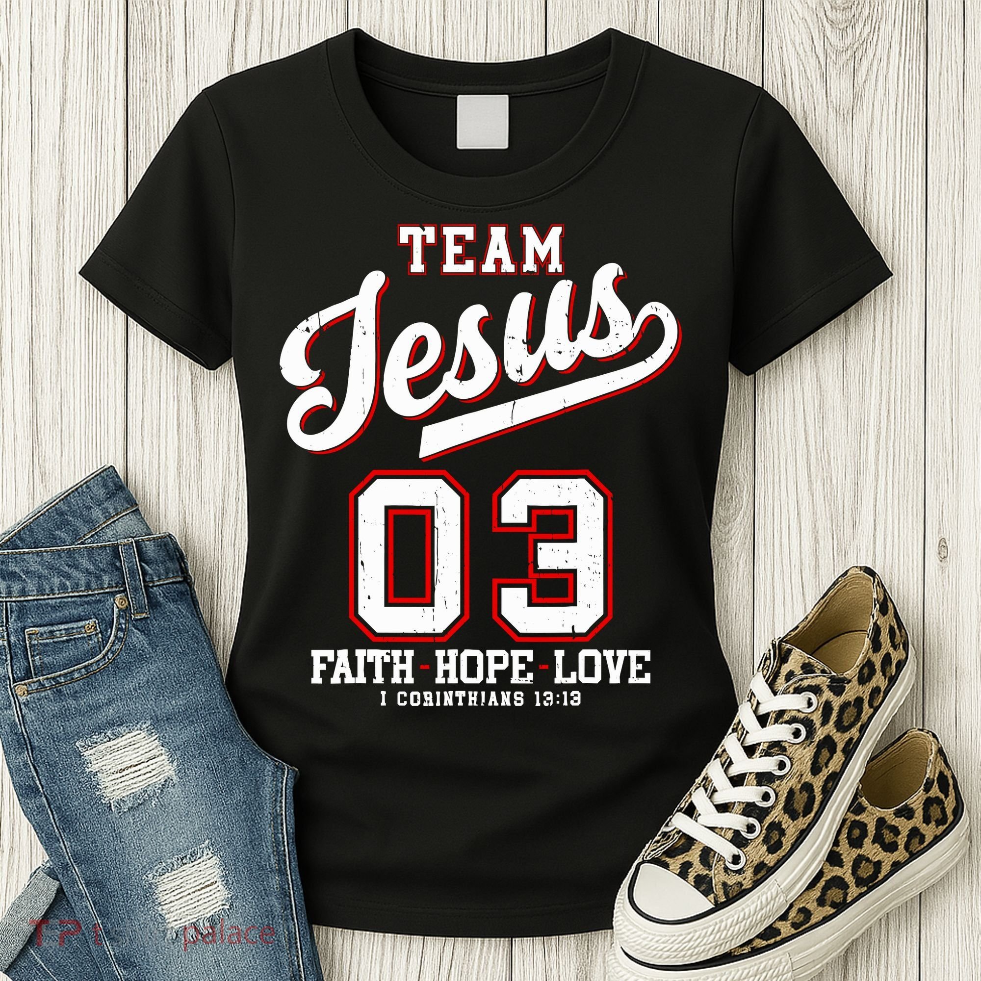 Christian Team Jesus 03 Faith Hope Love Women's T-Shirt