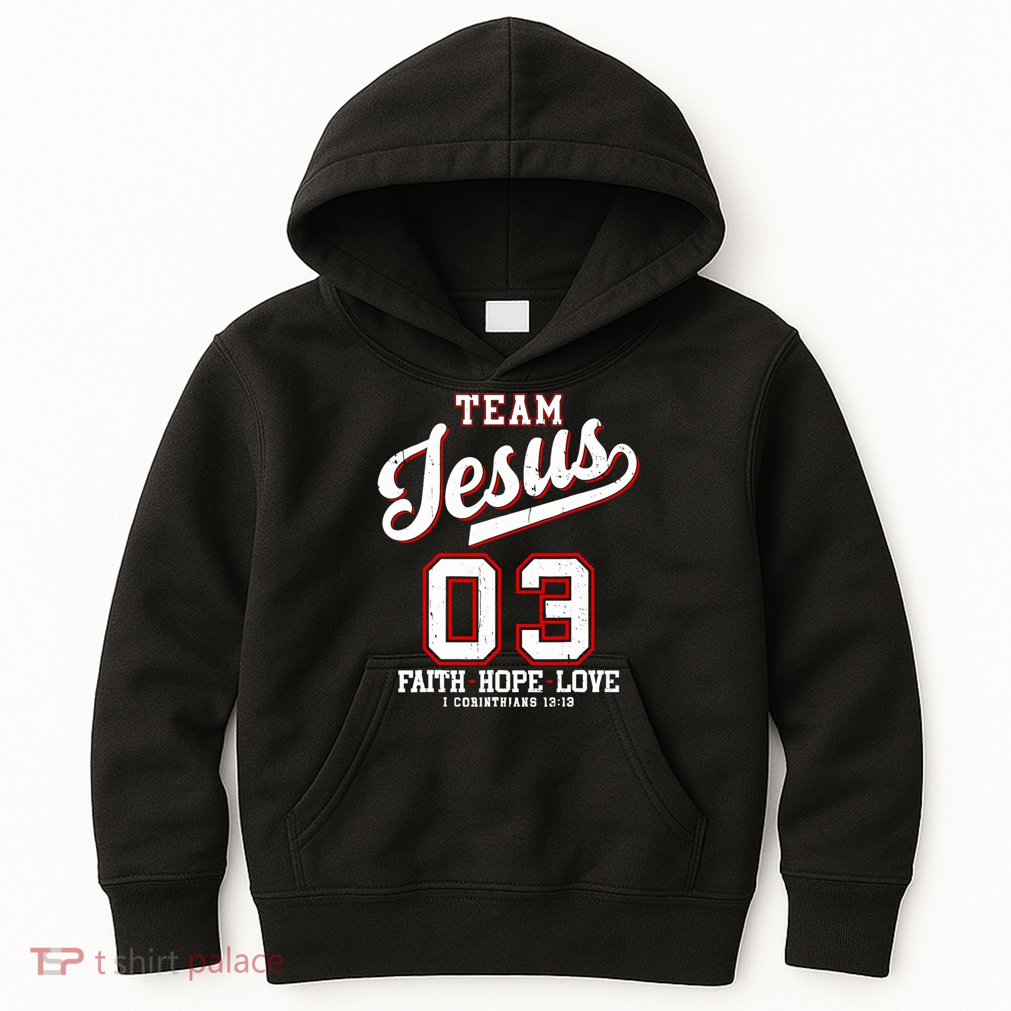 Christian Team Jesus 03 Faith Hope Love Kids Hoodie