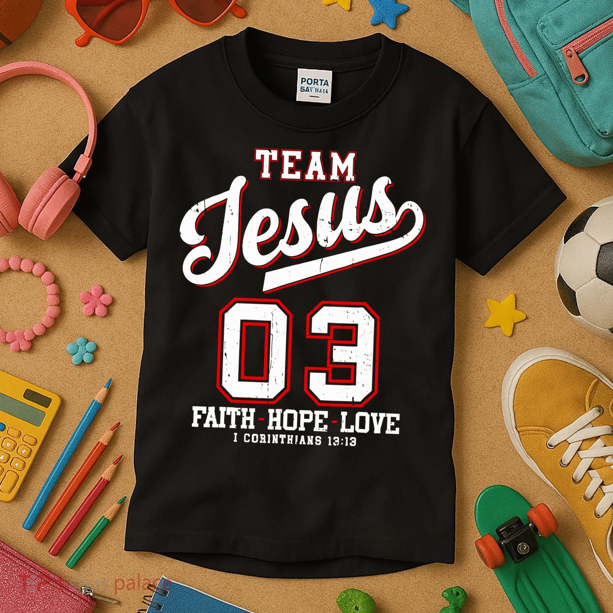 Christian Team Jesus 03 Faith Hope Love Kids T-Shirt