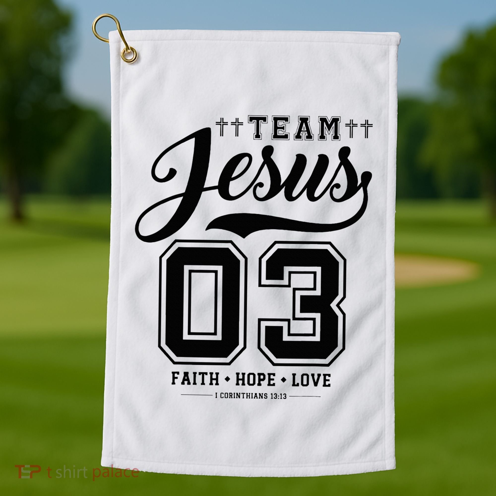 Christian Team Jesus 03 Faith Hope Love Golf Towel