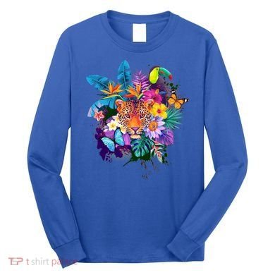 Colorful Tropical Jungle Animals Long Sleeve Shirt