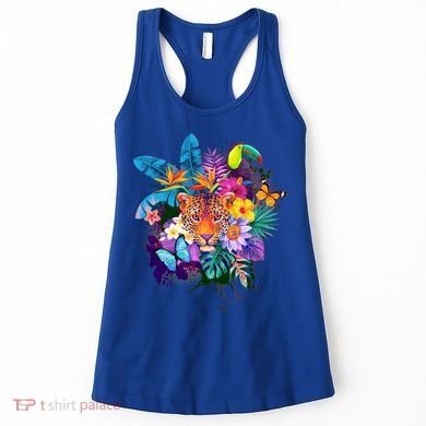 Colorful Tropical Jungle Animals Women's Tank Top