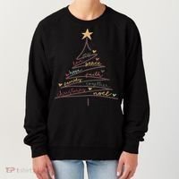 Christmas Tree Joy Love Peace Hope Faith Women's Sweatshirt thumb 0
