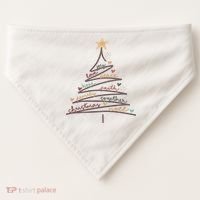 Christmas Tree Joy Love Peace Hope Faith USA-Made Doggie Bandana thumb 0