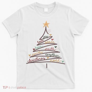 Christmas Tree Joy Love Peace Hope Faith T-Shirt