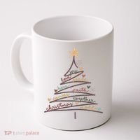 Christmas Tree Joy Love Peace Hope Faith Coffee Mug thumb 0
