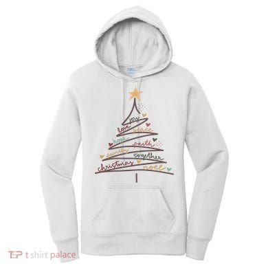 Christmas Tree Joy Love Peace Hope Faith Women's Hoodie