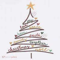 Christmas Tree Joy Love Peace Hope Faith Mousepad thumb 1
