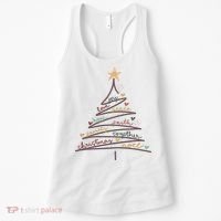 Christmas Tree Joy Love Peace Hope Faith Women's Tank Top thumb 0