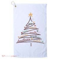 Christmas Tree Joy Love Peace Hope Faith Golf Towel thumb 0